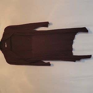EUC Woman's Long Brown Ribbed Cardigan
